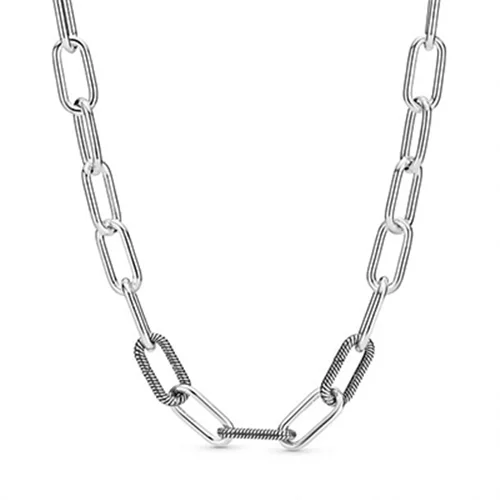 گردنبند زنجیری نقره‌ای ام-ای پاندورا