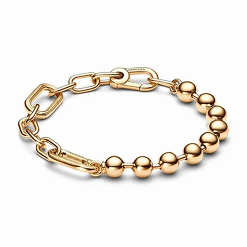 دستبند زنجیر ام-ای و کره‌های طلایی پاندورا