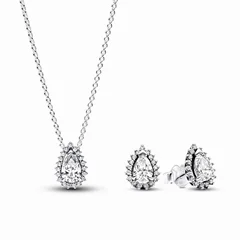 ست گردنبند و گوشواره اشکی و درخشان پاندورا