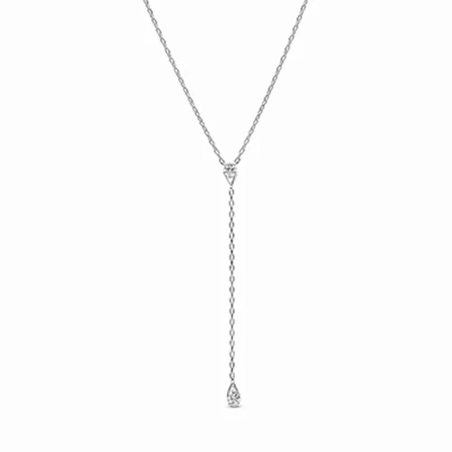 گردنبند آویز الماس مصنوعی قیراط 0.30 نقره‌ای پاندورا