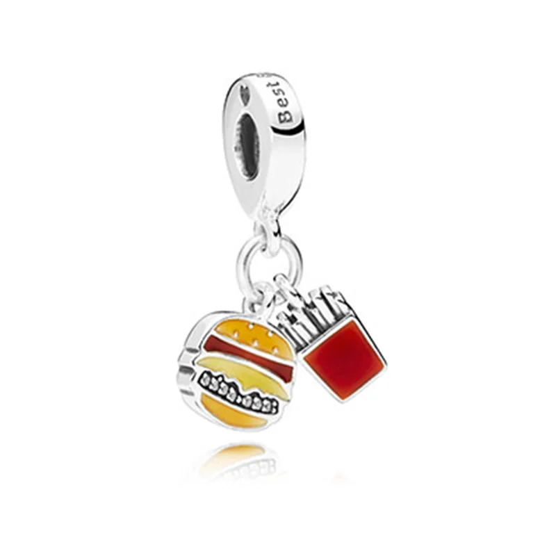 چارم آویز دو بخشی برگر و سیبزمینی پاندورا