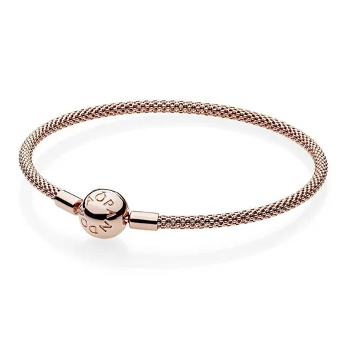 دستبند دقایق مشبک رز گلد پاندورا