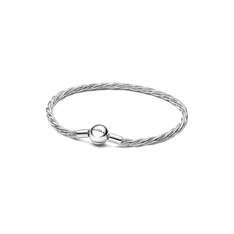 دستبند زنجیر ماری در هم تنیده پاندورا