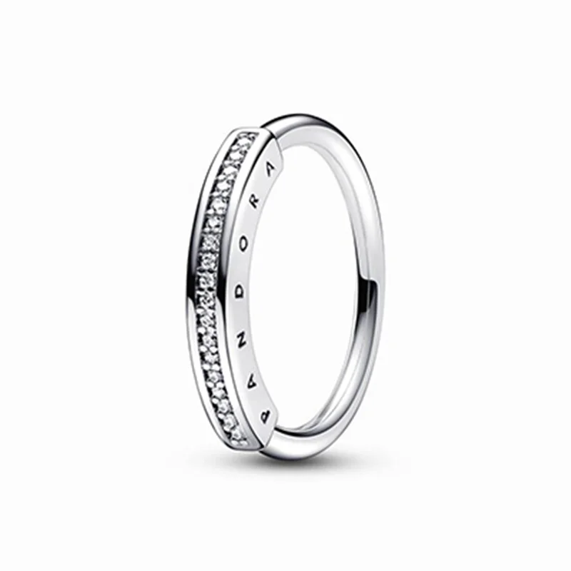 حلقه خاص لوگو درخشان نقرهای پاندورا