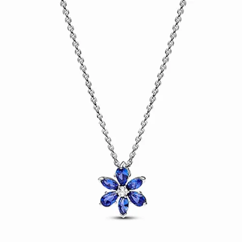 گردنبند گل کامل خوشه‌ای آبی پاندورا